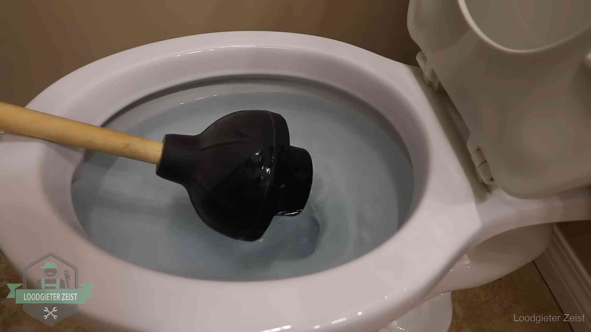 Wc vol water in Zeist Plopper in een wc-pot die vol water staat in Zeist